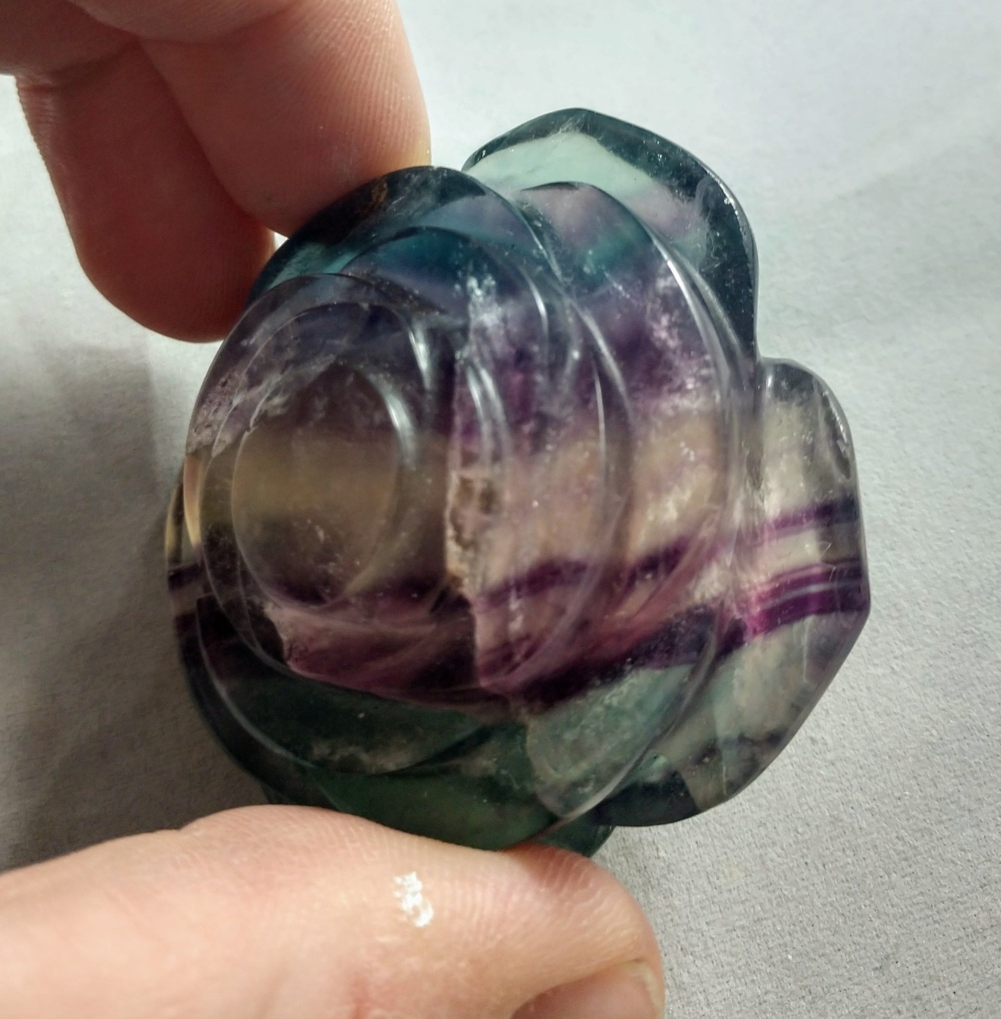 Rainbow Fluorite Rose