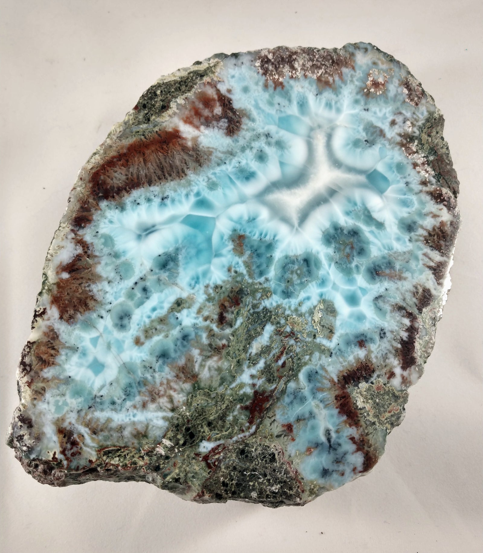 Larimar, One side polished