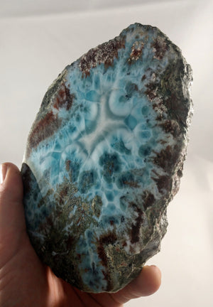 Larimar, One side polished