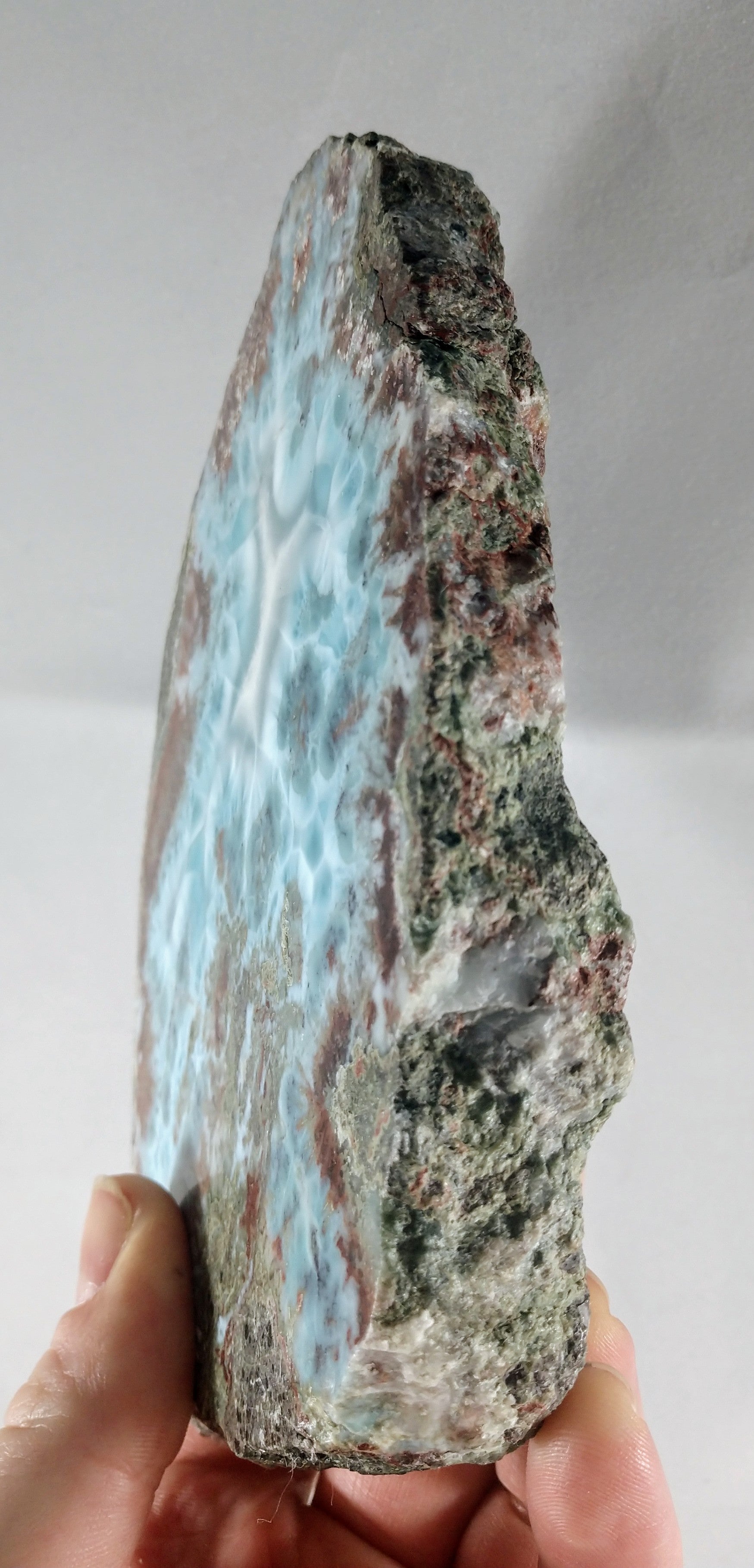 Larimar, One side polished
