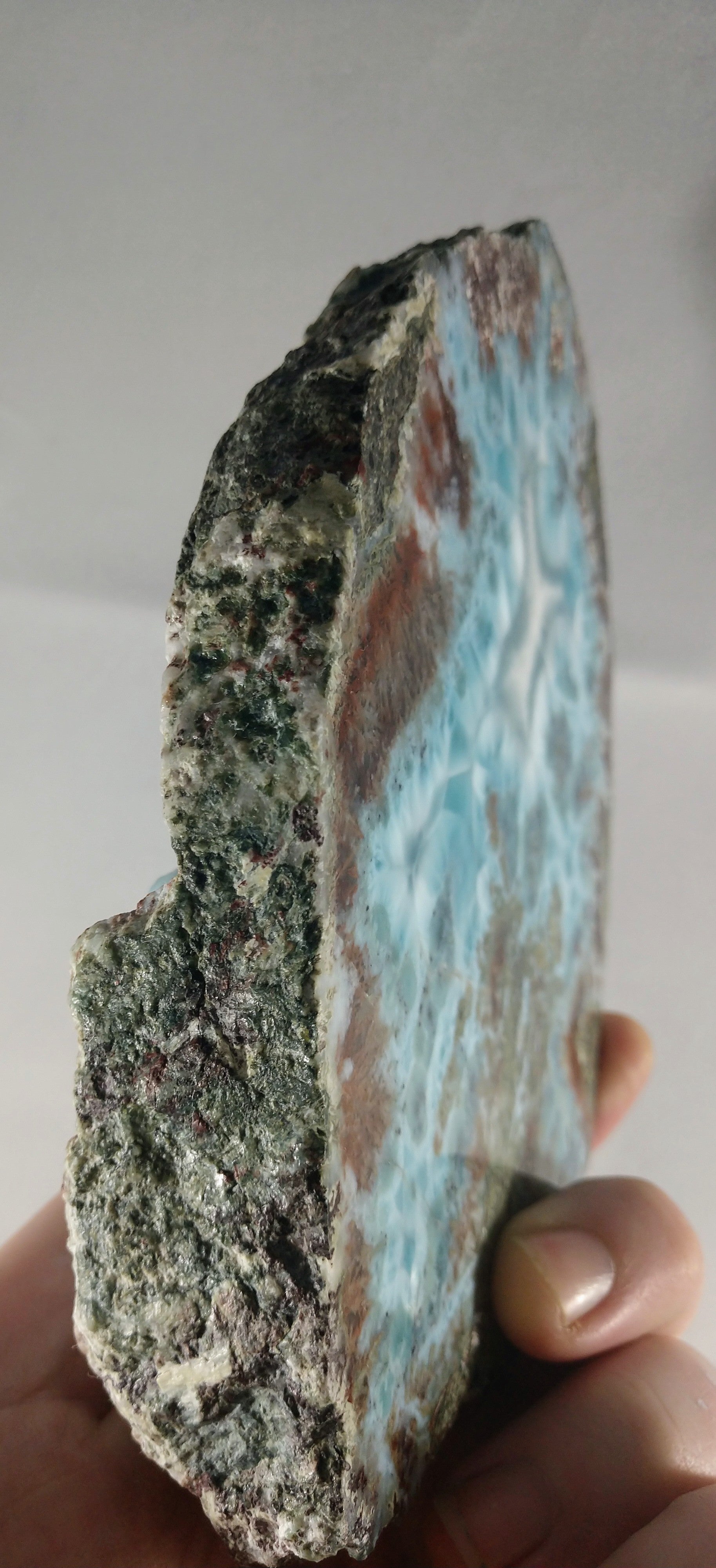 Larimar, One side polished