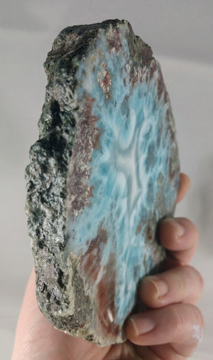Larimar, One side polished