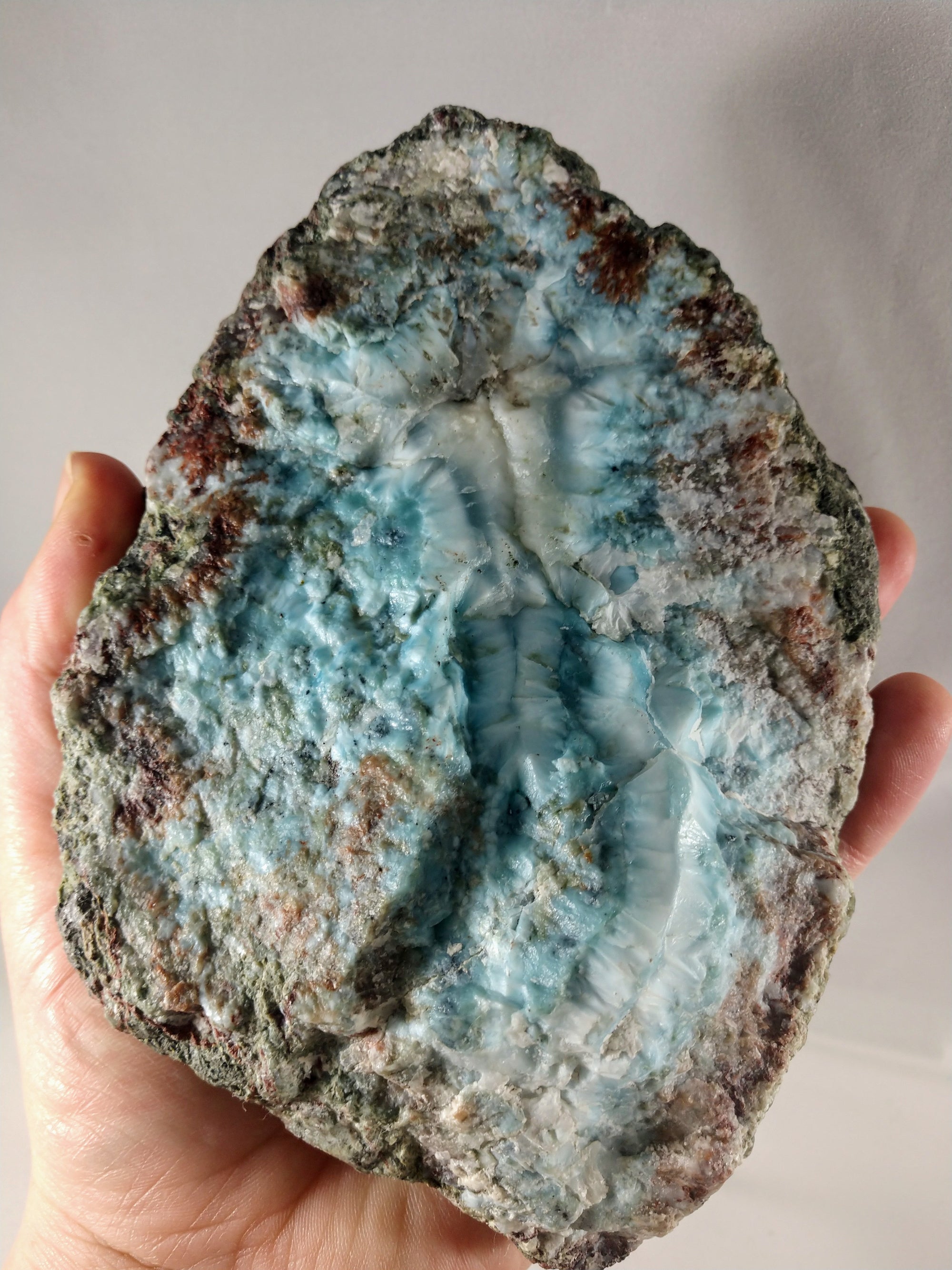 Larimar, One side polished