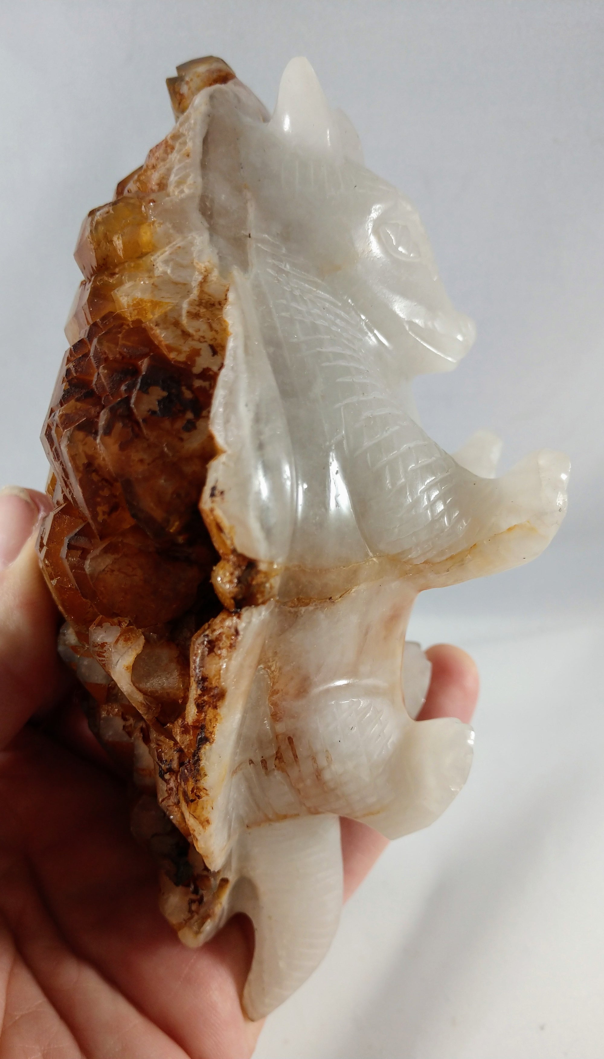 Quartz Armadillo with Elestial Shell