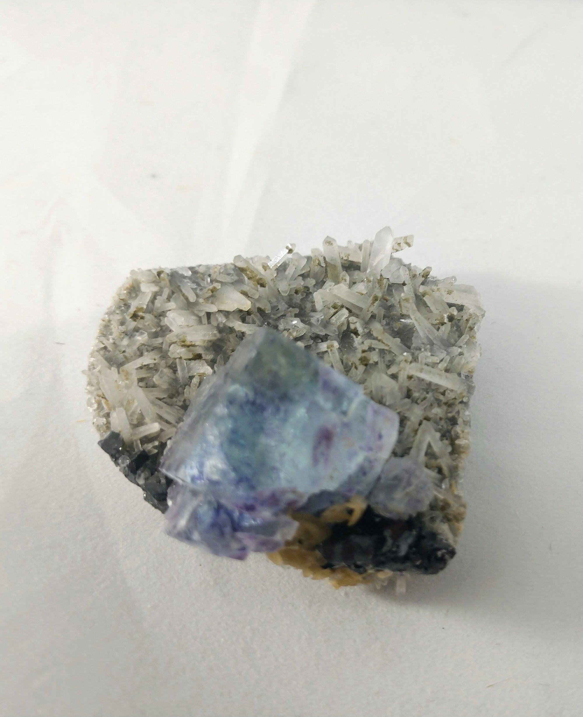 Fluorite on Quartz