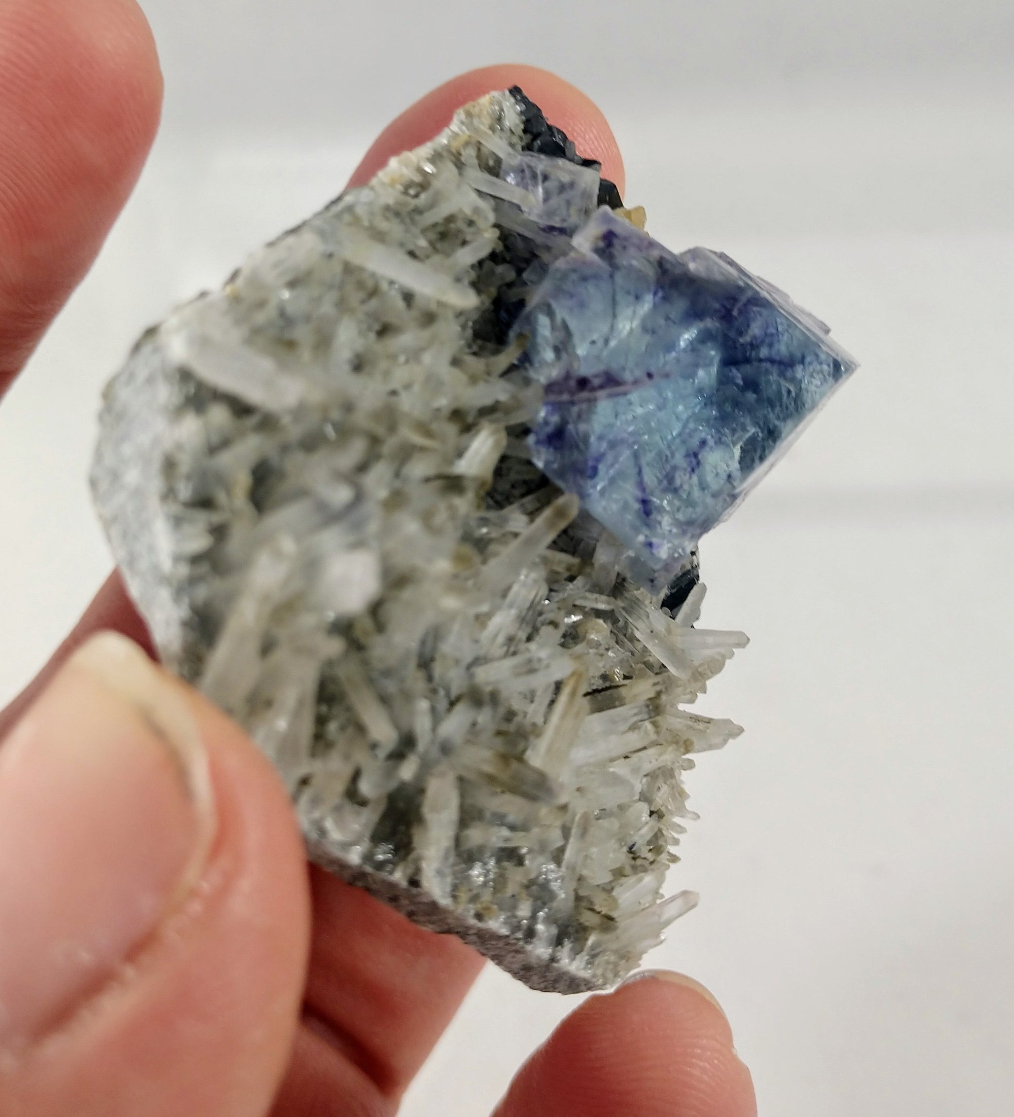 Fluorite on Quartz