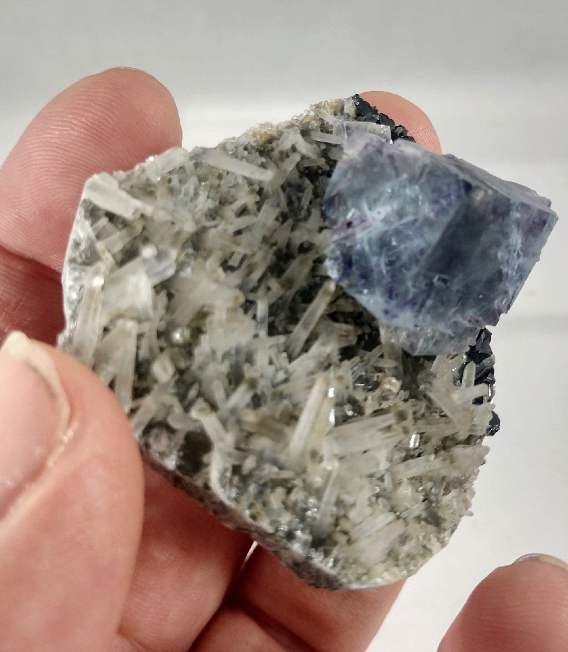 Fluorite on Quartz