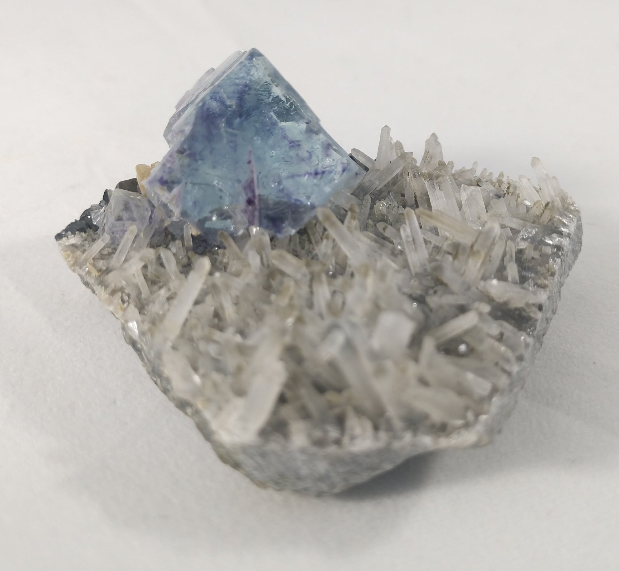 Fluorite on Quartz