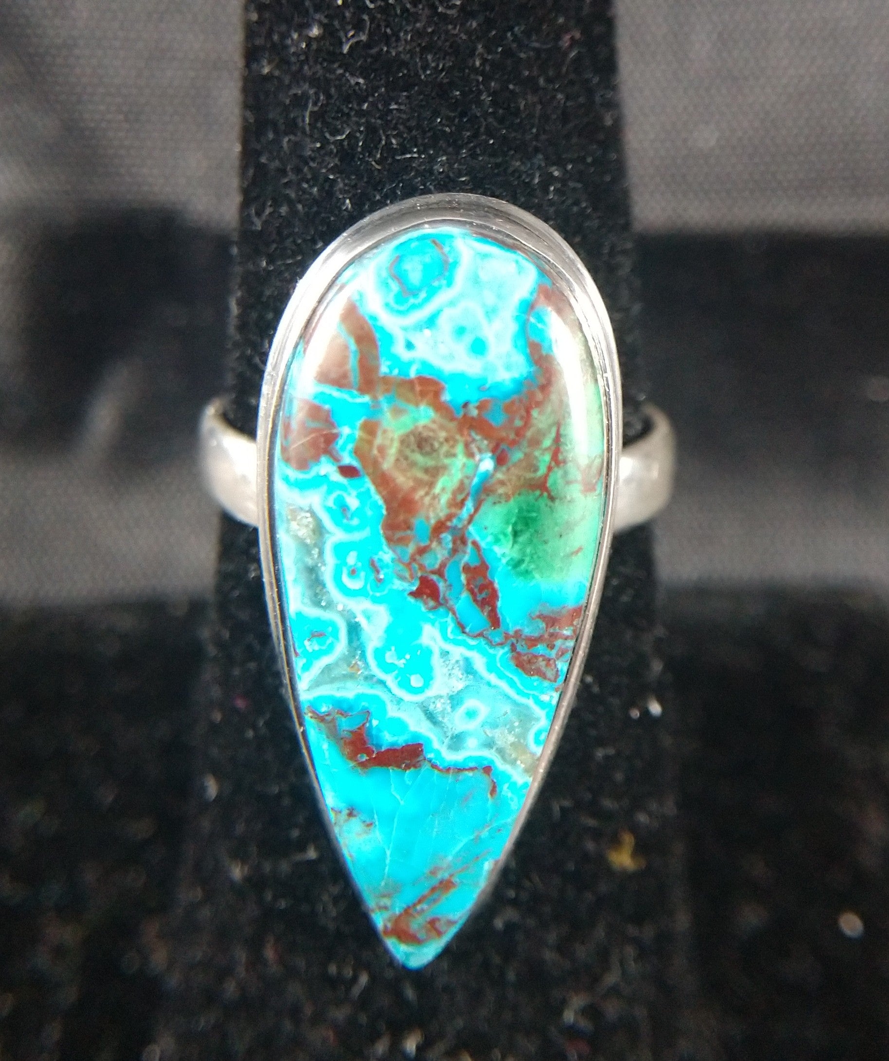 Chrysocolla Ring in Sterling Silver