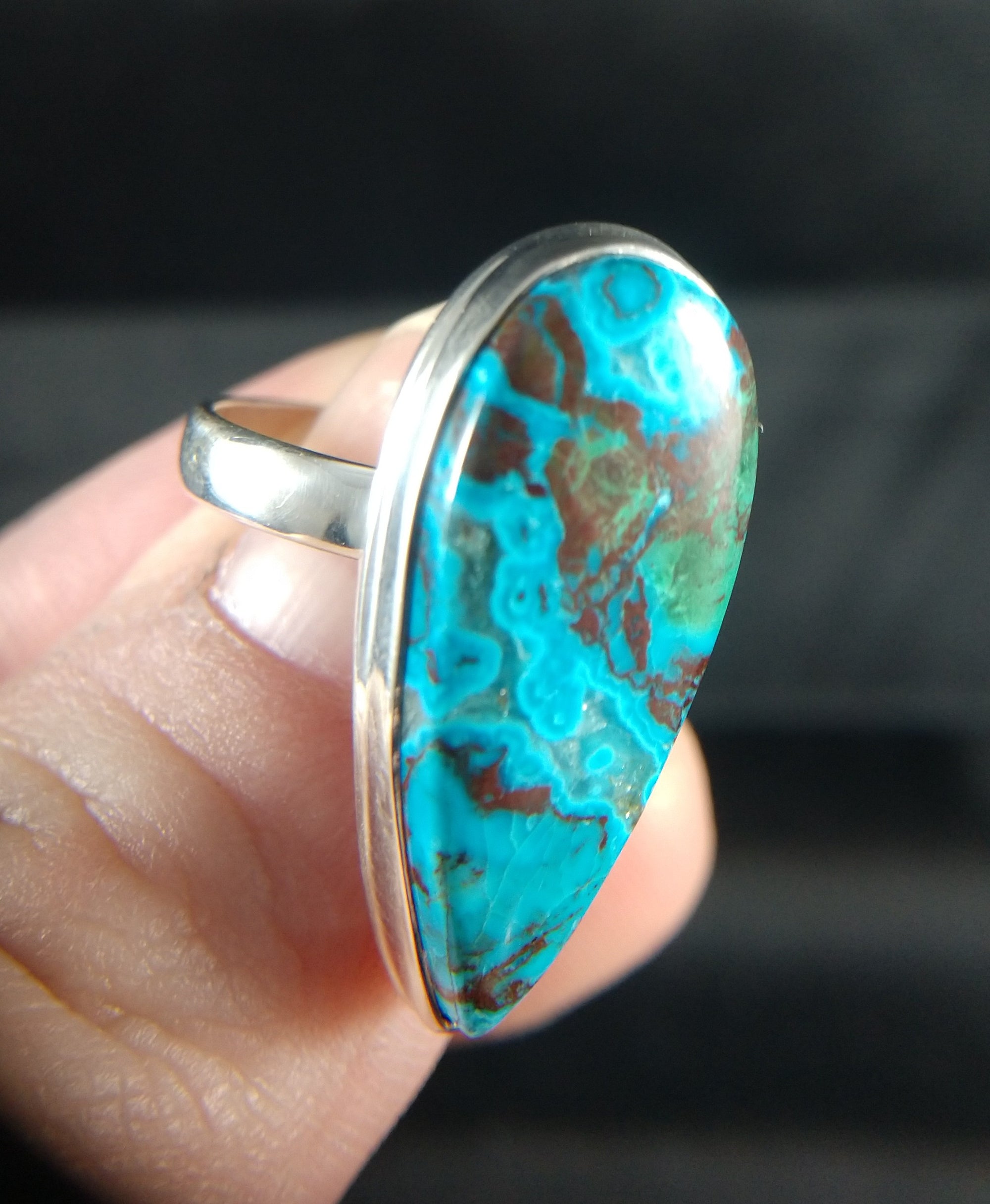 Chrysocolla Ring in Sterling Silver