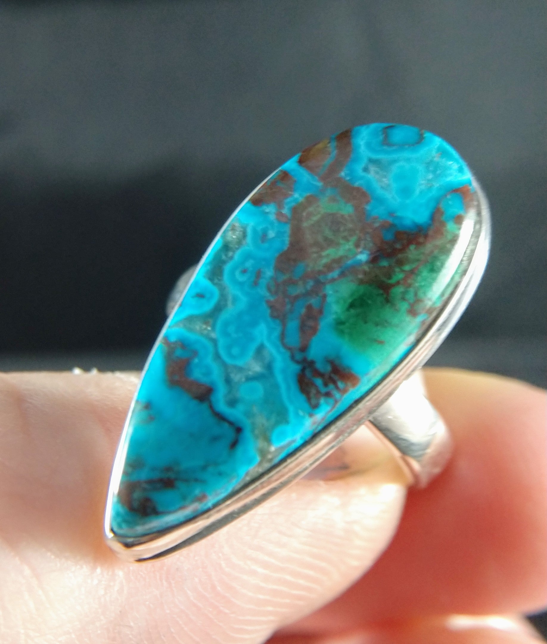 Chrysocolla Ring in Sterling Silver