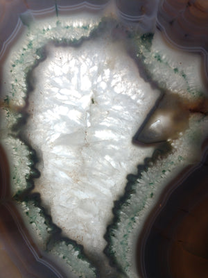 Agate Slice on Custom Wood Stand, Brasil