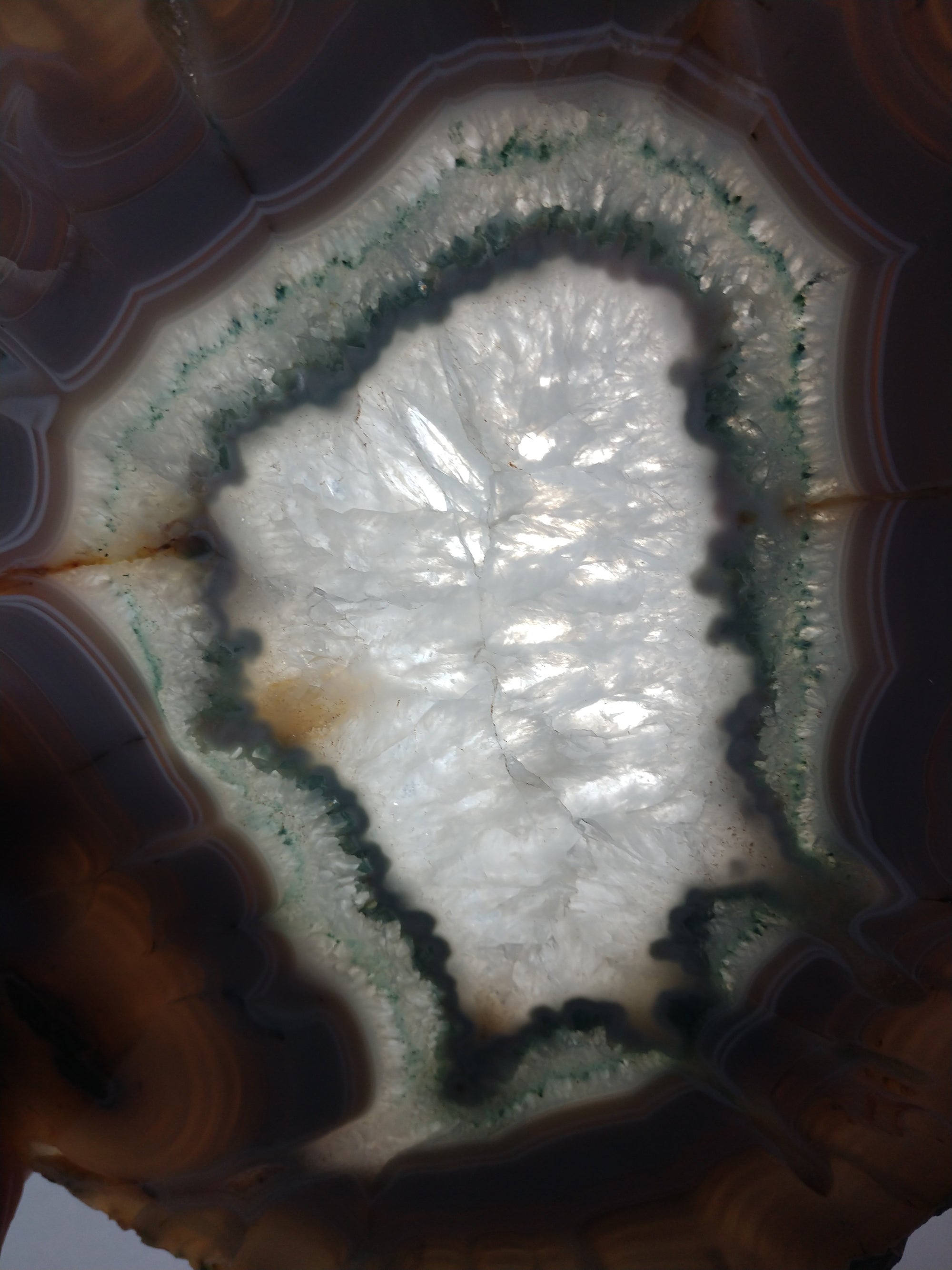 Agate Slice on Custom Wood Stand, Brasil