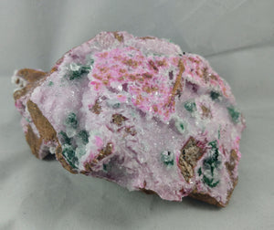 Spherocobaltite with malachite and quartz