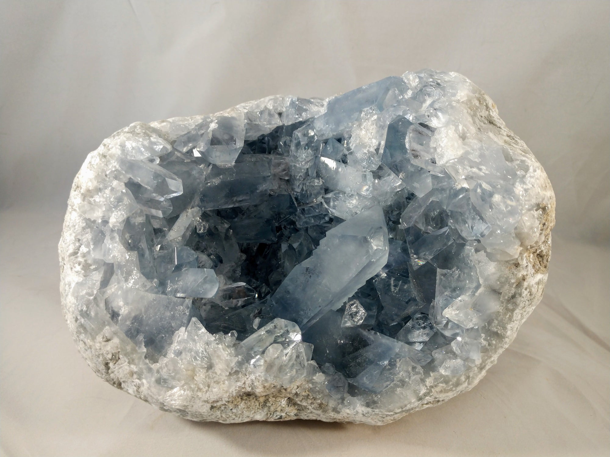 Celestite Geode from Madagascar, 9 lbs