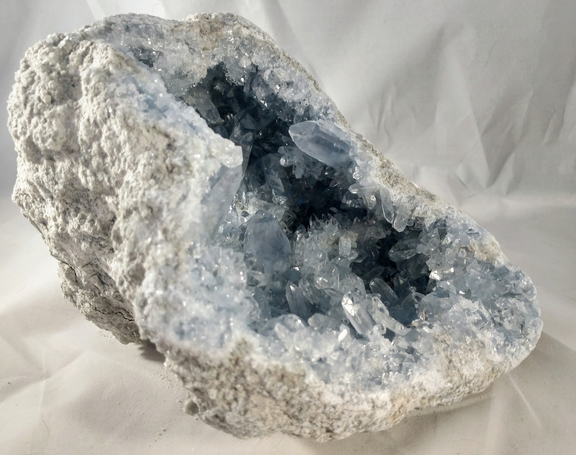 Celestite Geode from Madagascar, 8 lbs