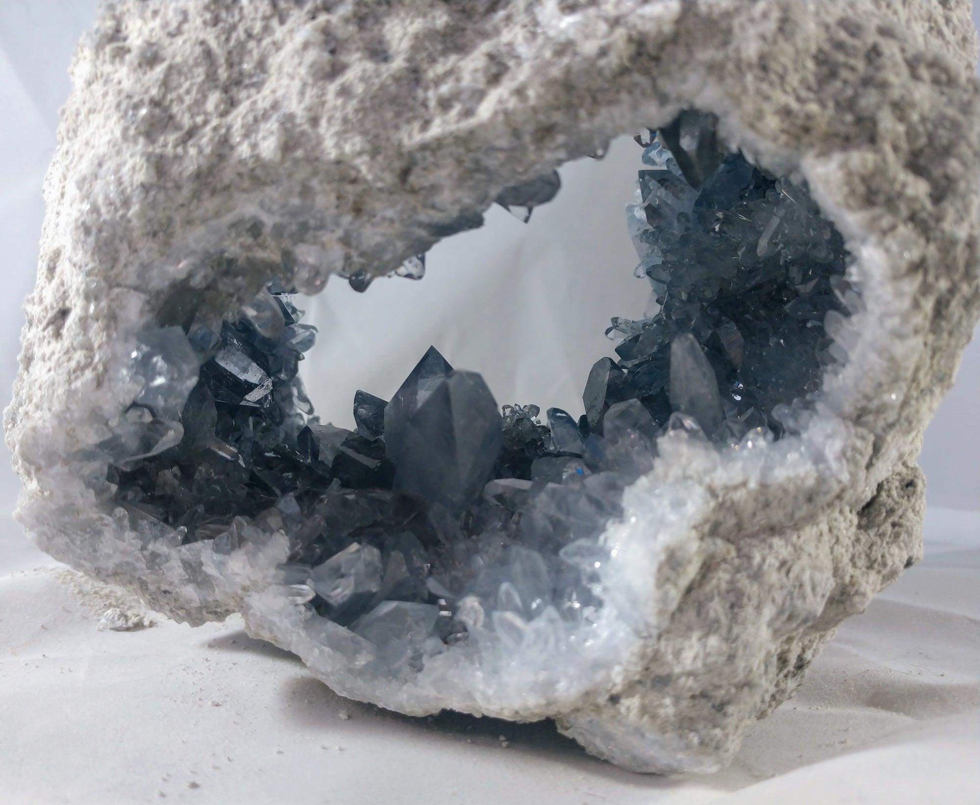 Celestite Geode from Madagascar, 8 lbs