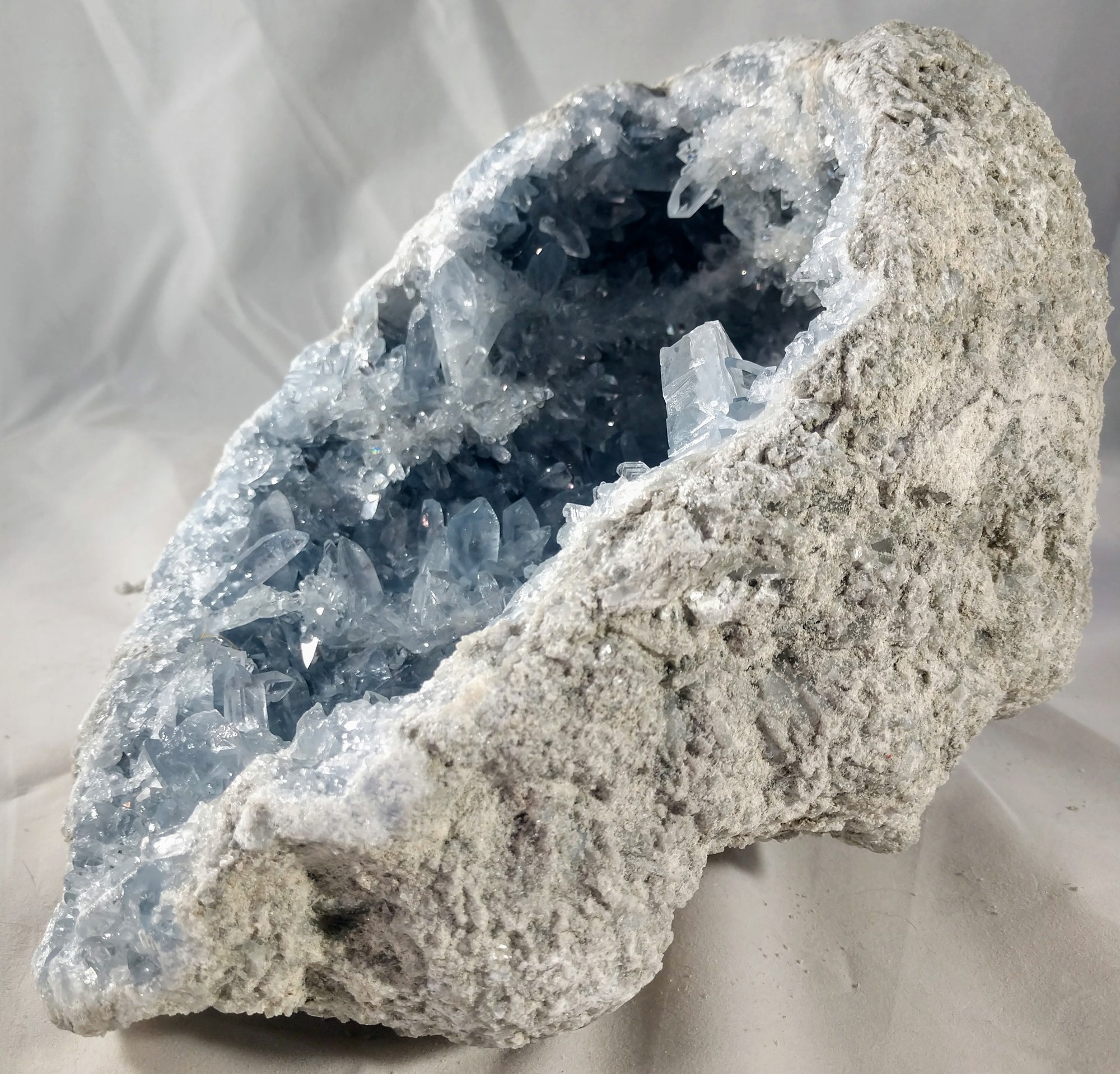 Celestite Geode from Madagascar, 8 lbs