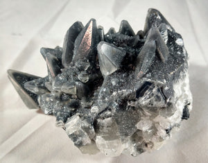 Dogtooth Calcite w/ Marcasite Phantoms
