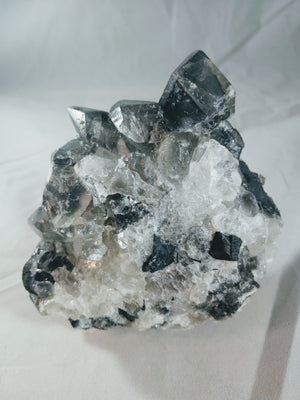 Dogtooth Calcite w/ Marcasite Phantoms