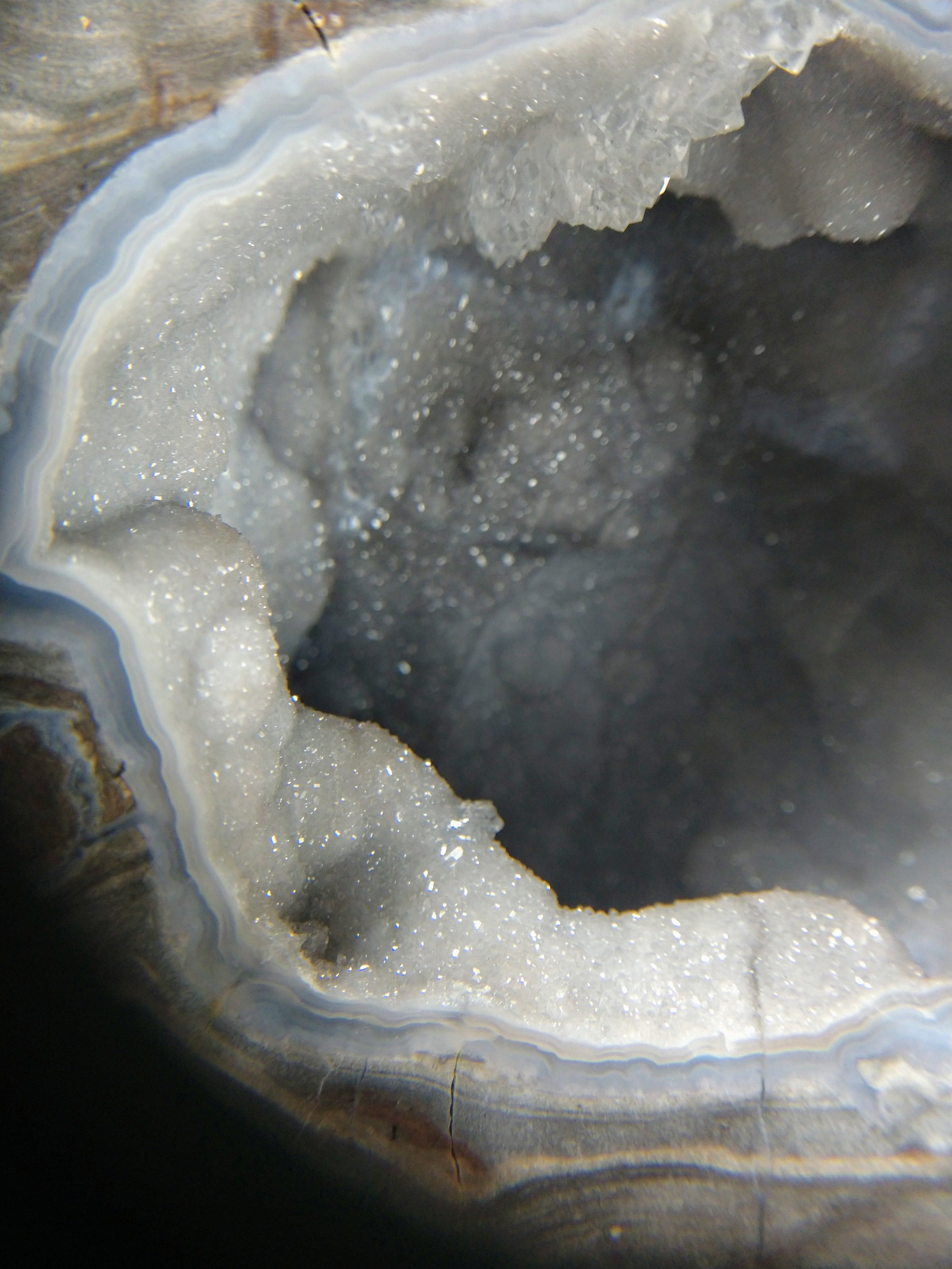 Druzy Quartz Geode, Utah
