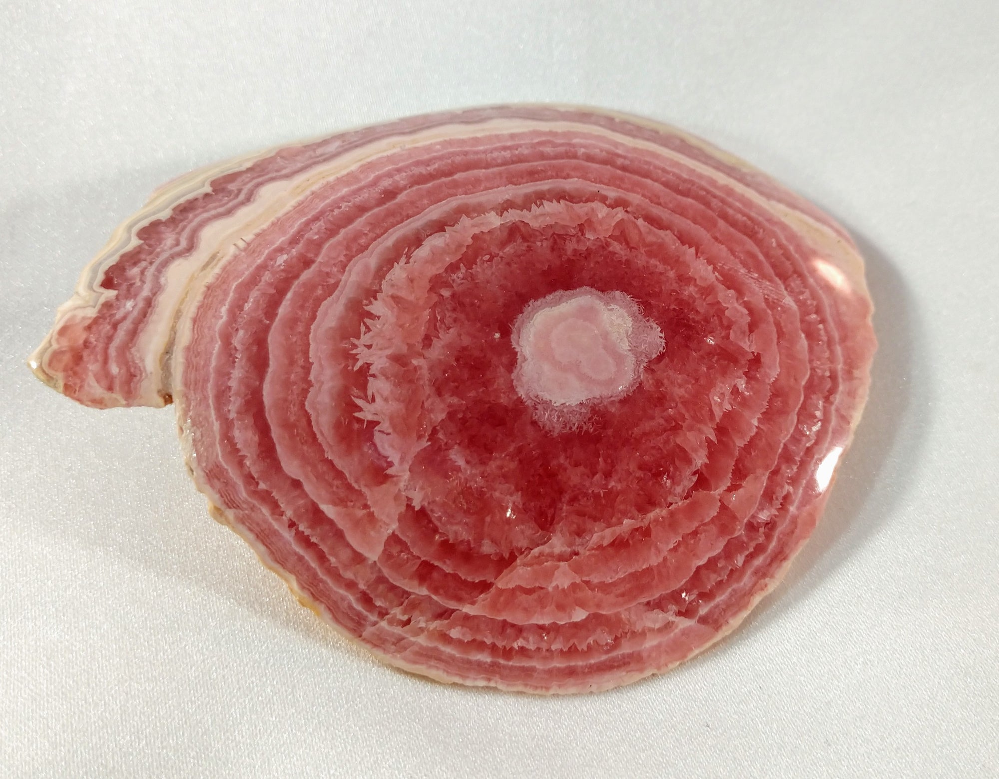 Rhodochrosite Stalactite Slice