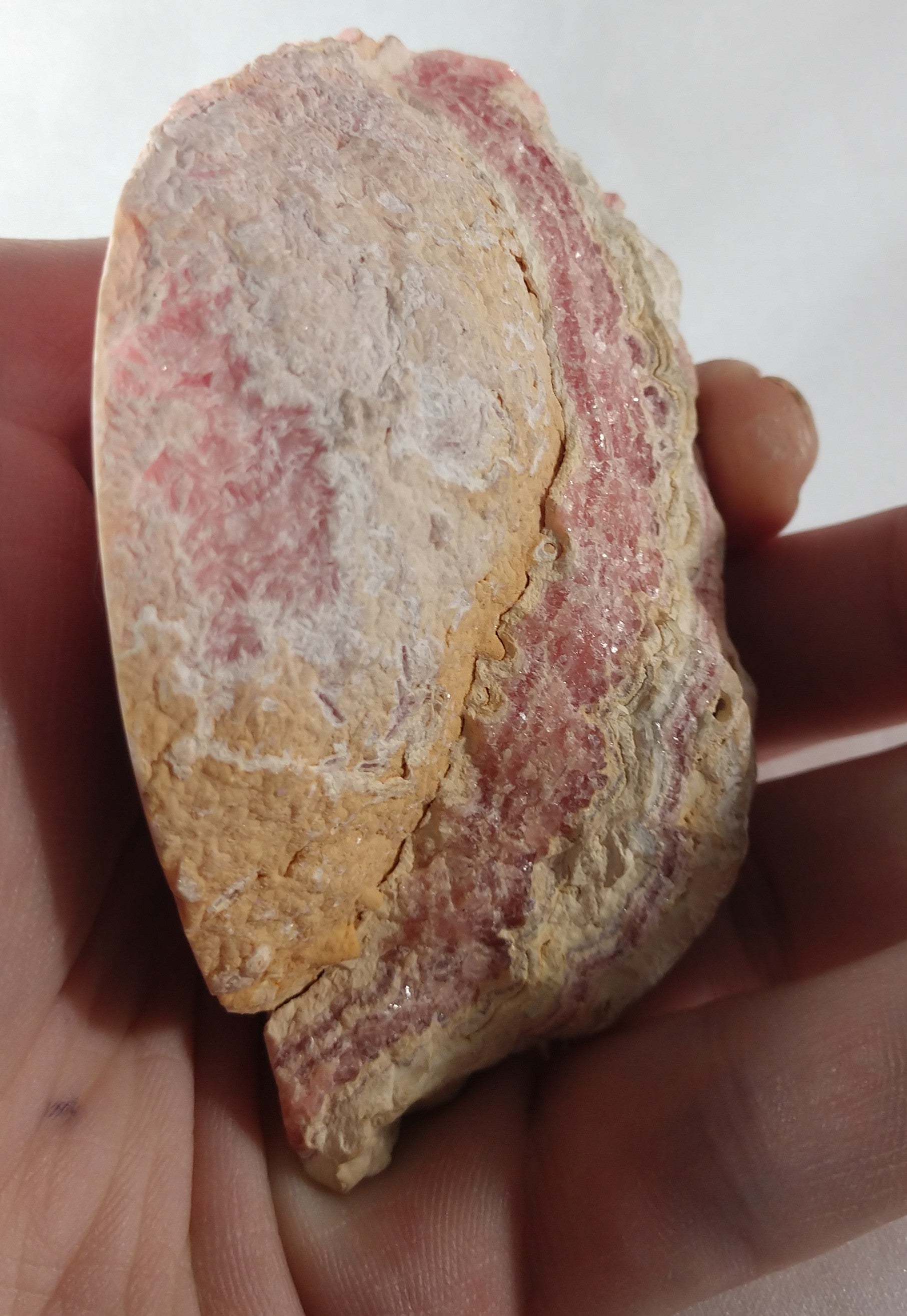 Rhodochrosite Stalactite Slice