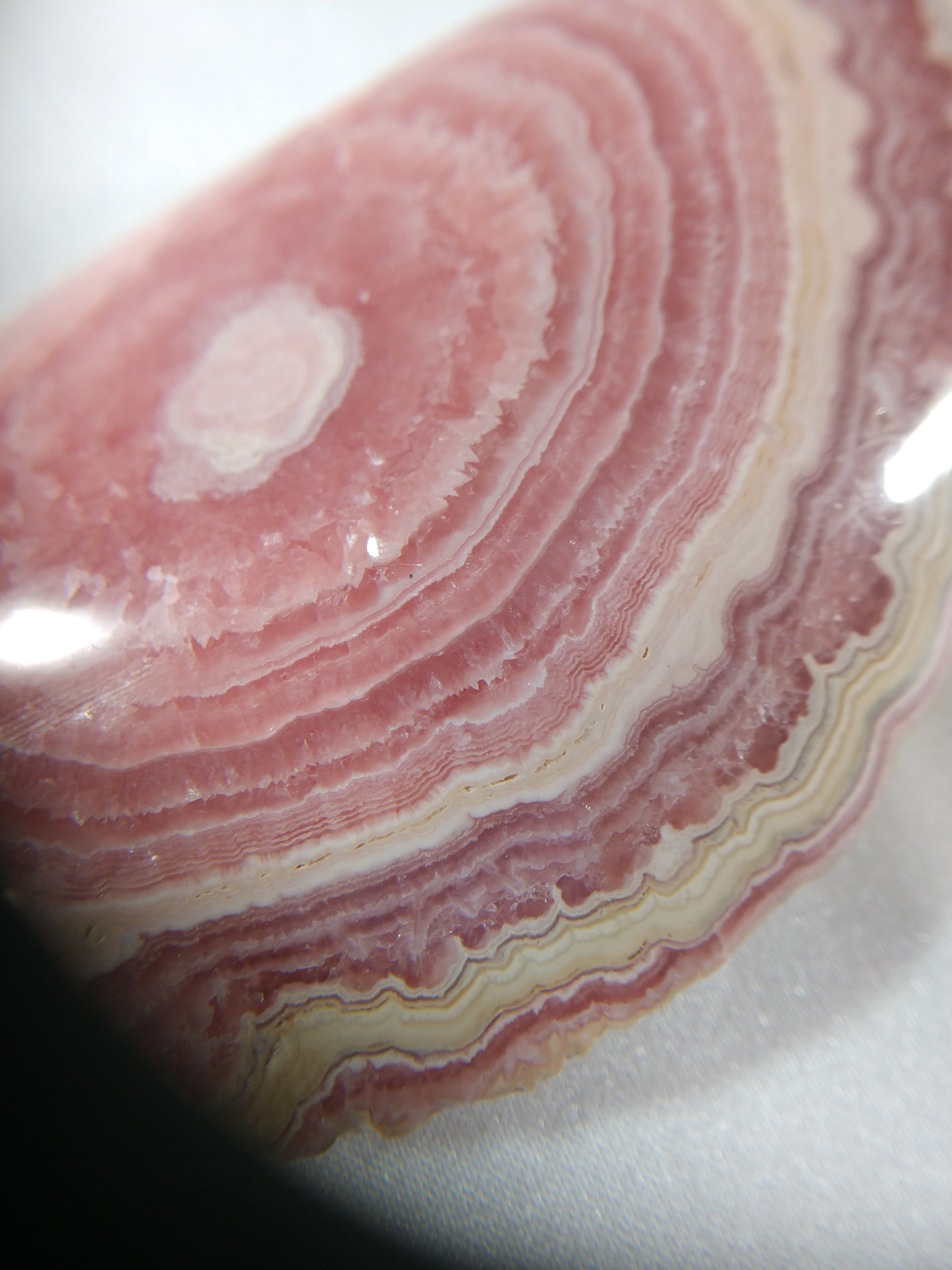 Rhodochrosite Stalactite Slice