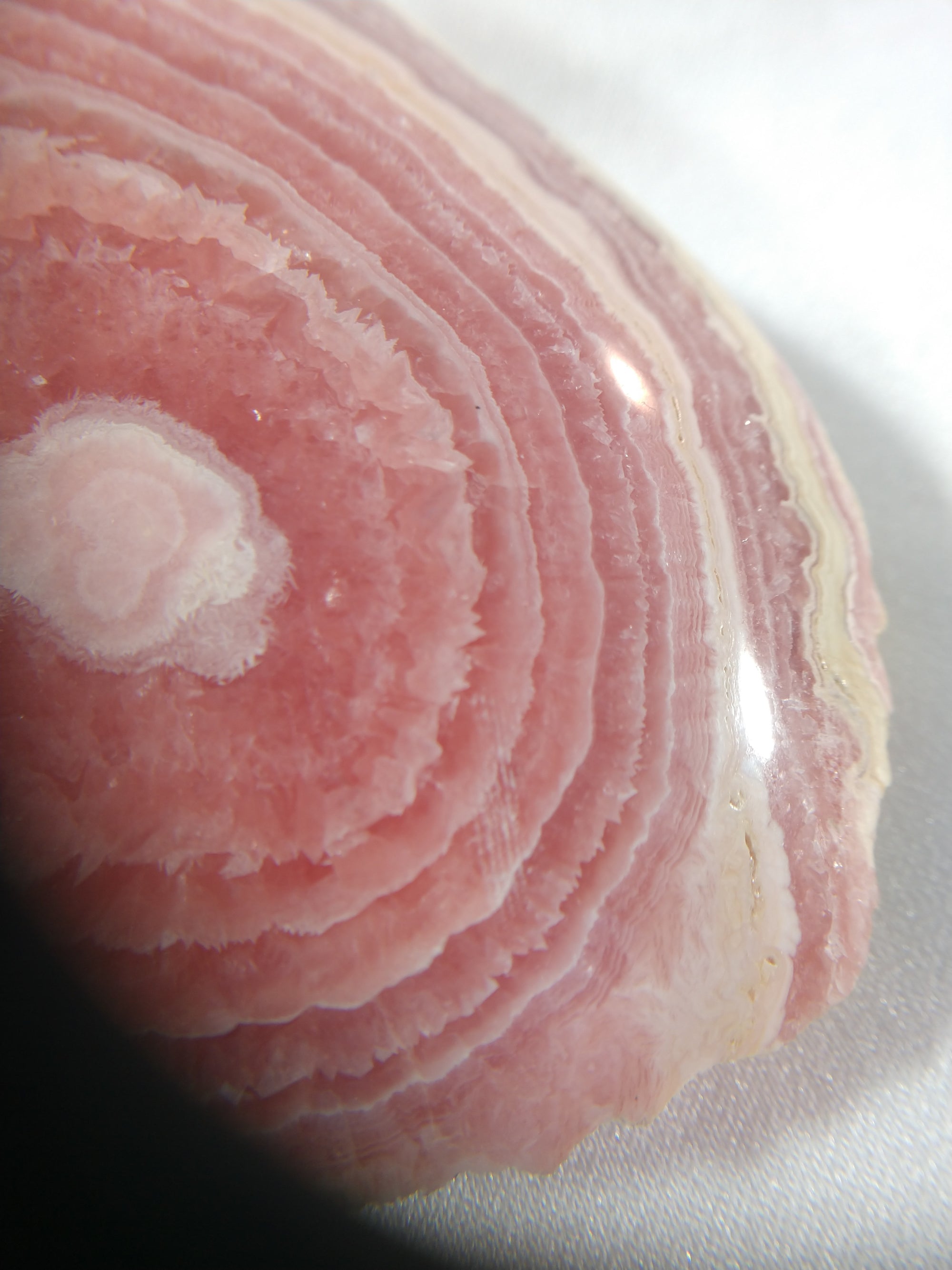 Rhodochrosite Stalactite Slice