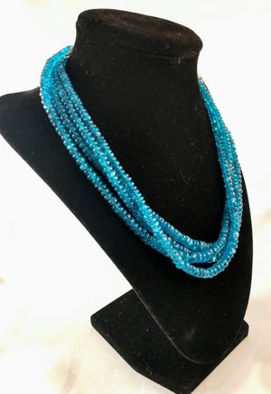 Faceted Apatite Beaded Necklace