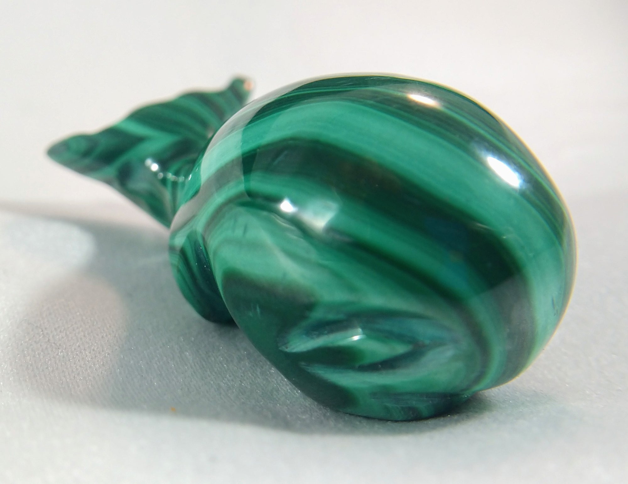 Malachite Whale Carving