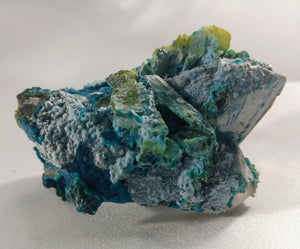 Chrysocolla over Quartz from Peru