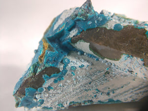 Chrysocolla over Quartz from Peru