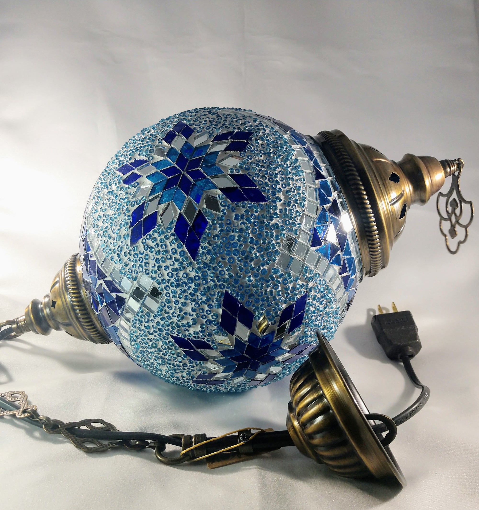 Hanging Glass Mosaic Lamp