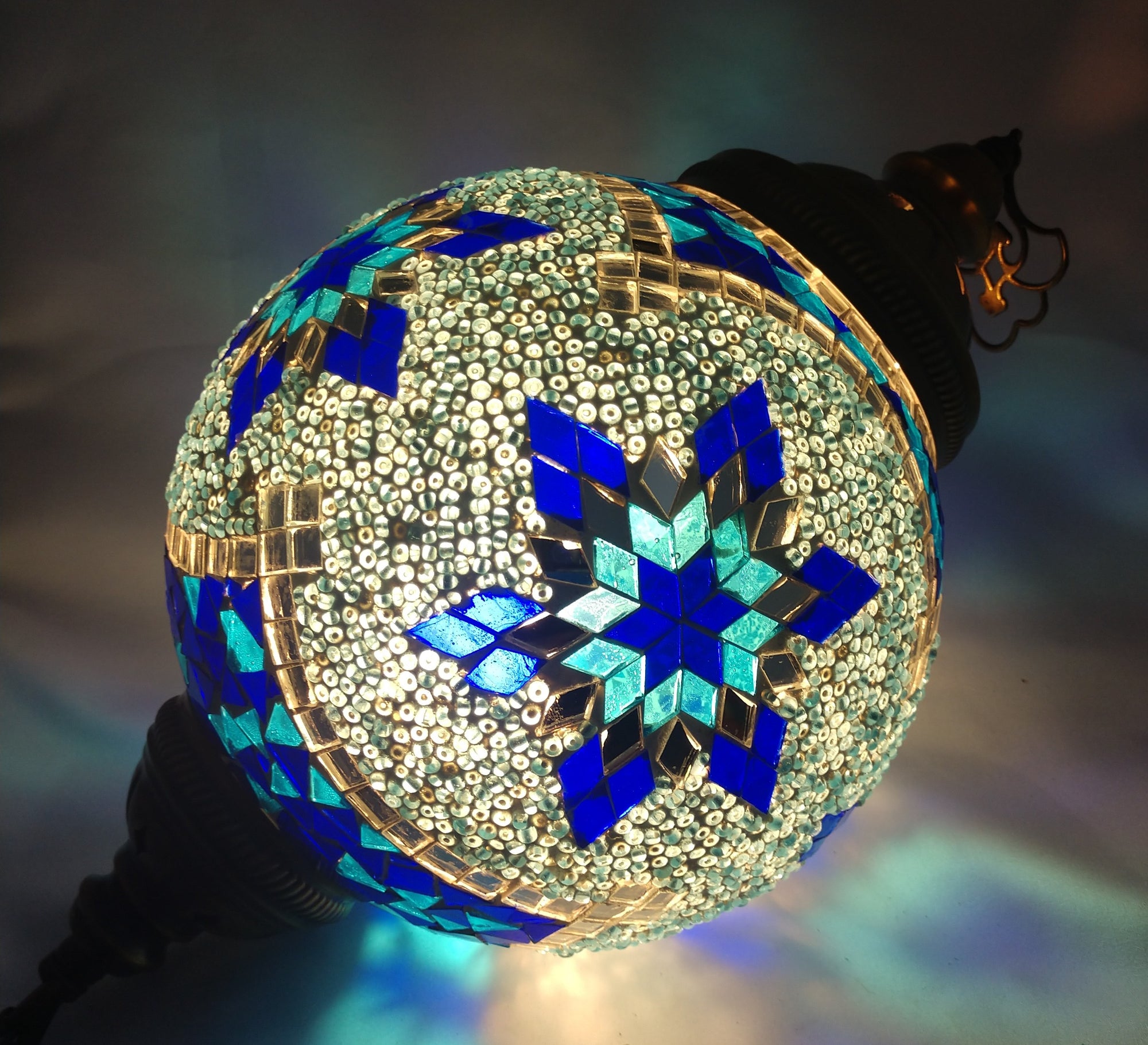 Hanging Glass Mosaic Lamp