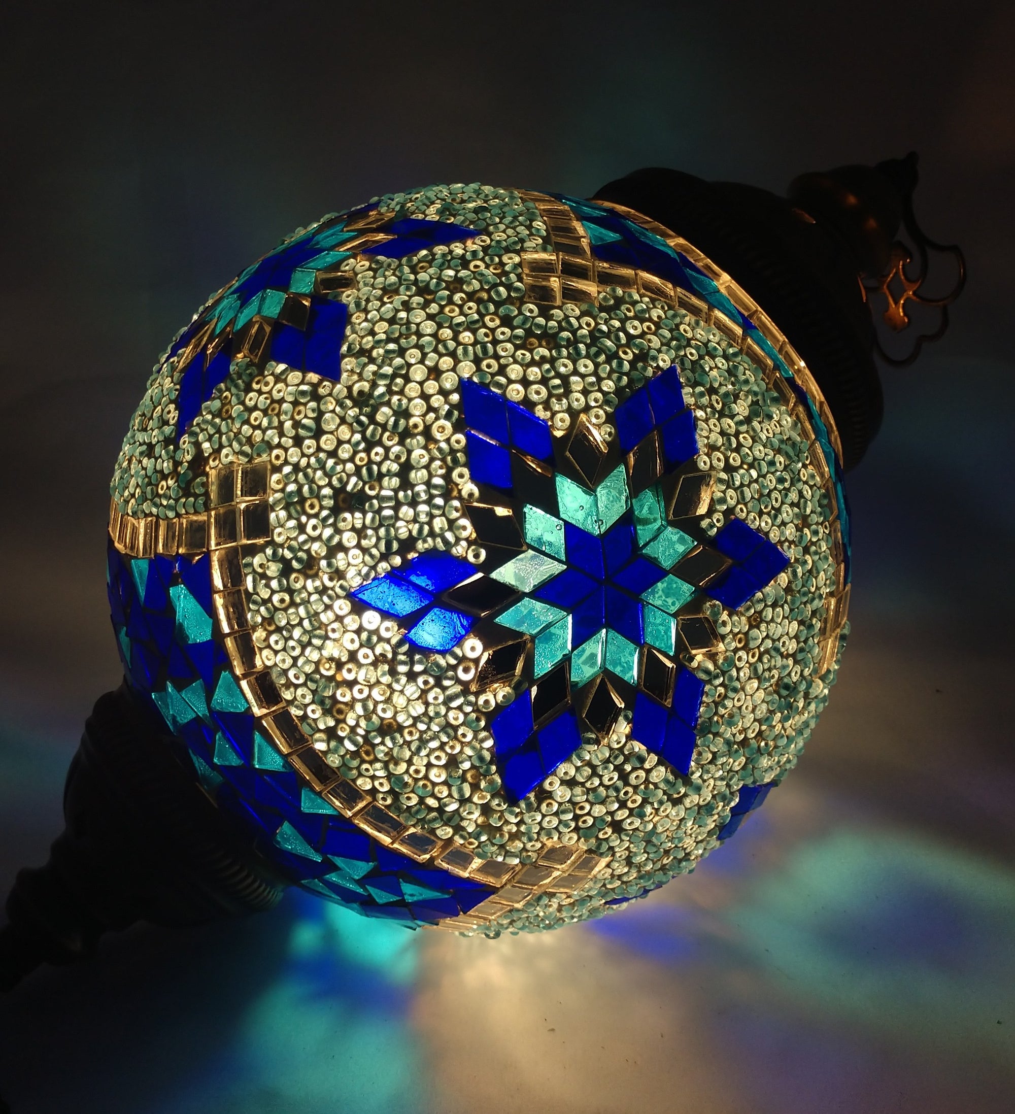 Hanging Glass Mosaic Lamp