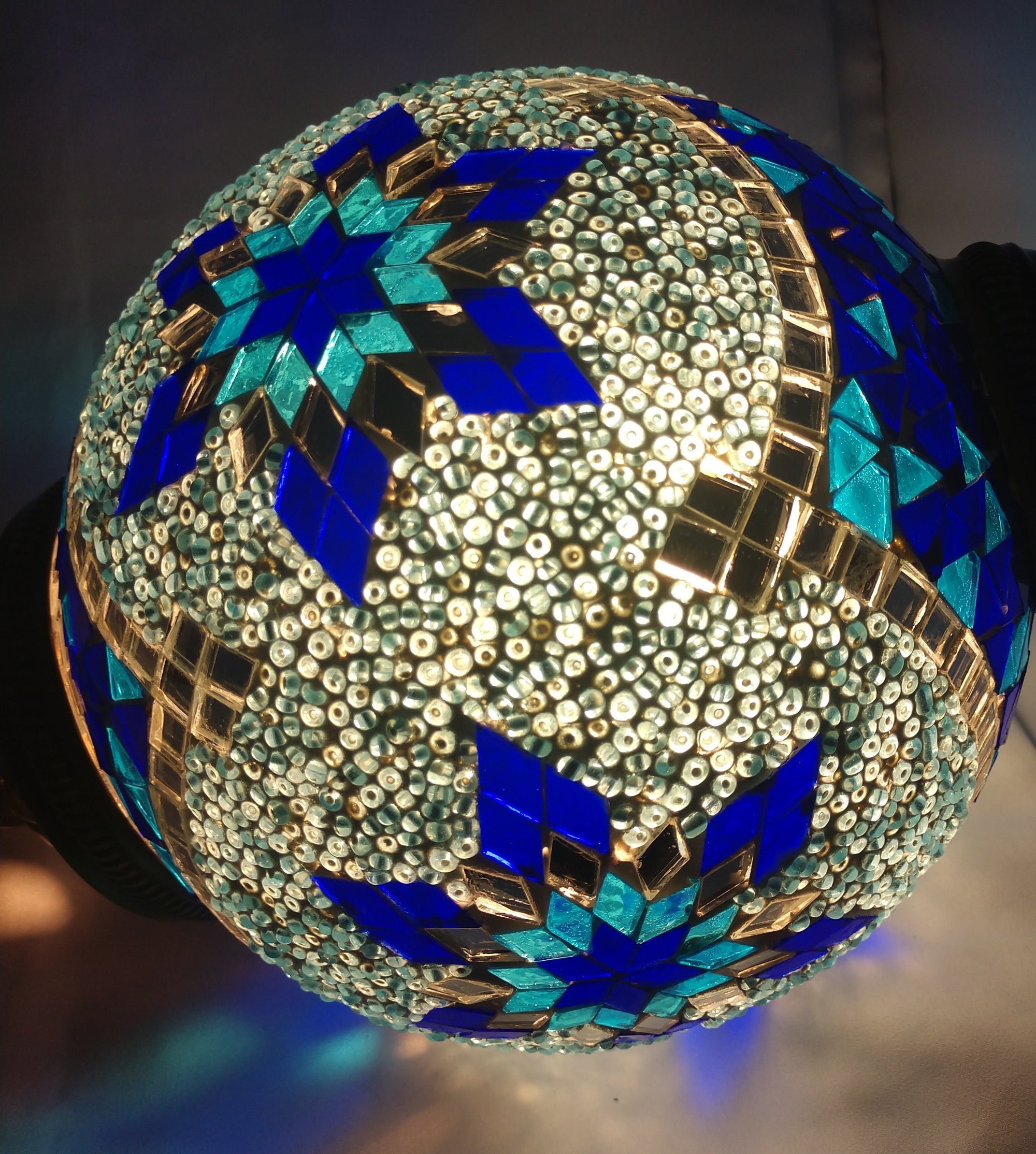 Hanging Glass Mosaic Lamp