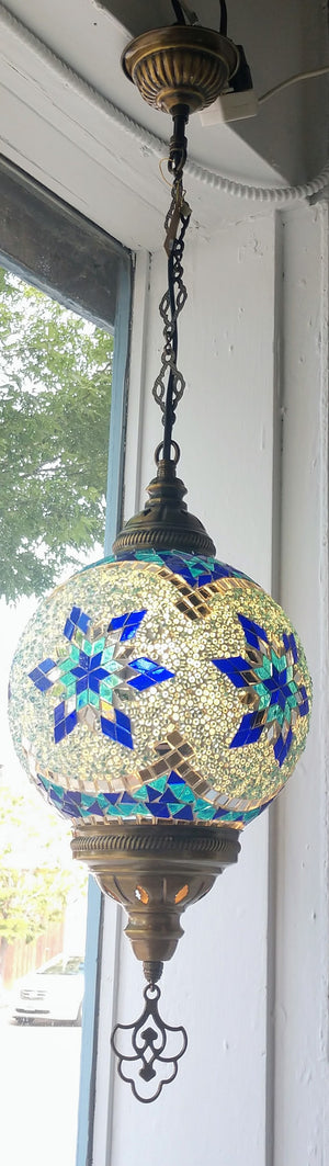 Hanging Glass Mosaic Lamp