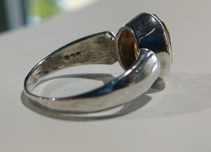 Faceted Natural Citrine Ring