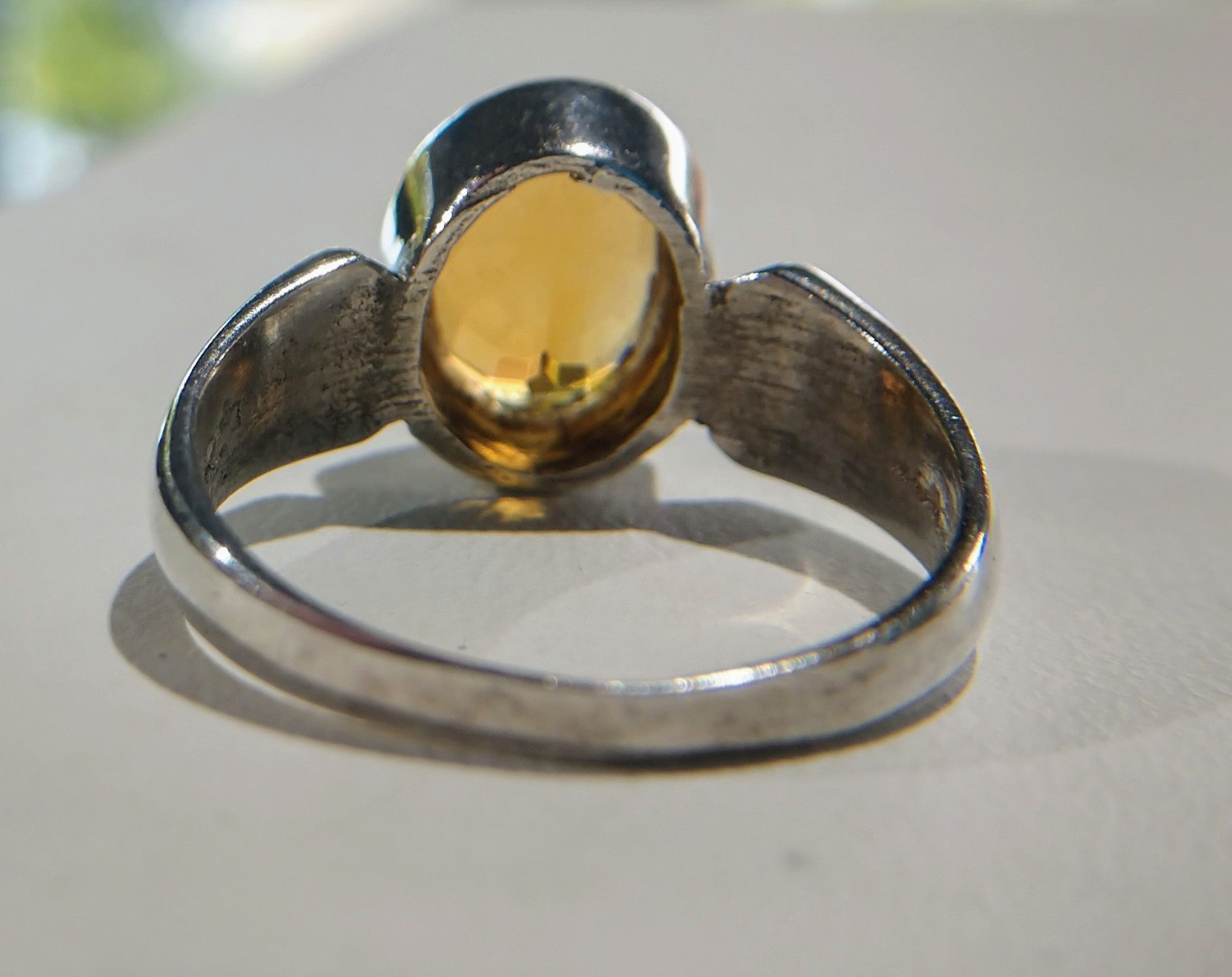 Faceted Natural Citrine Ring