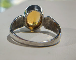 Faceted Natural Citrine Ring
