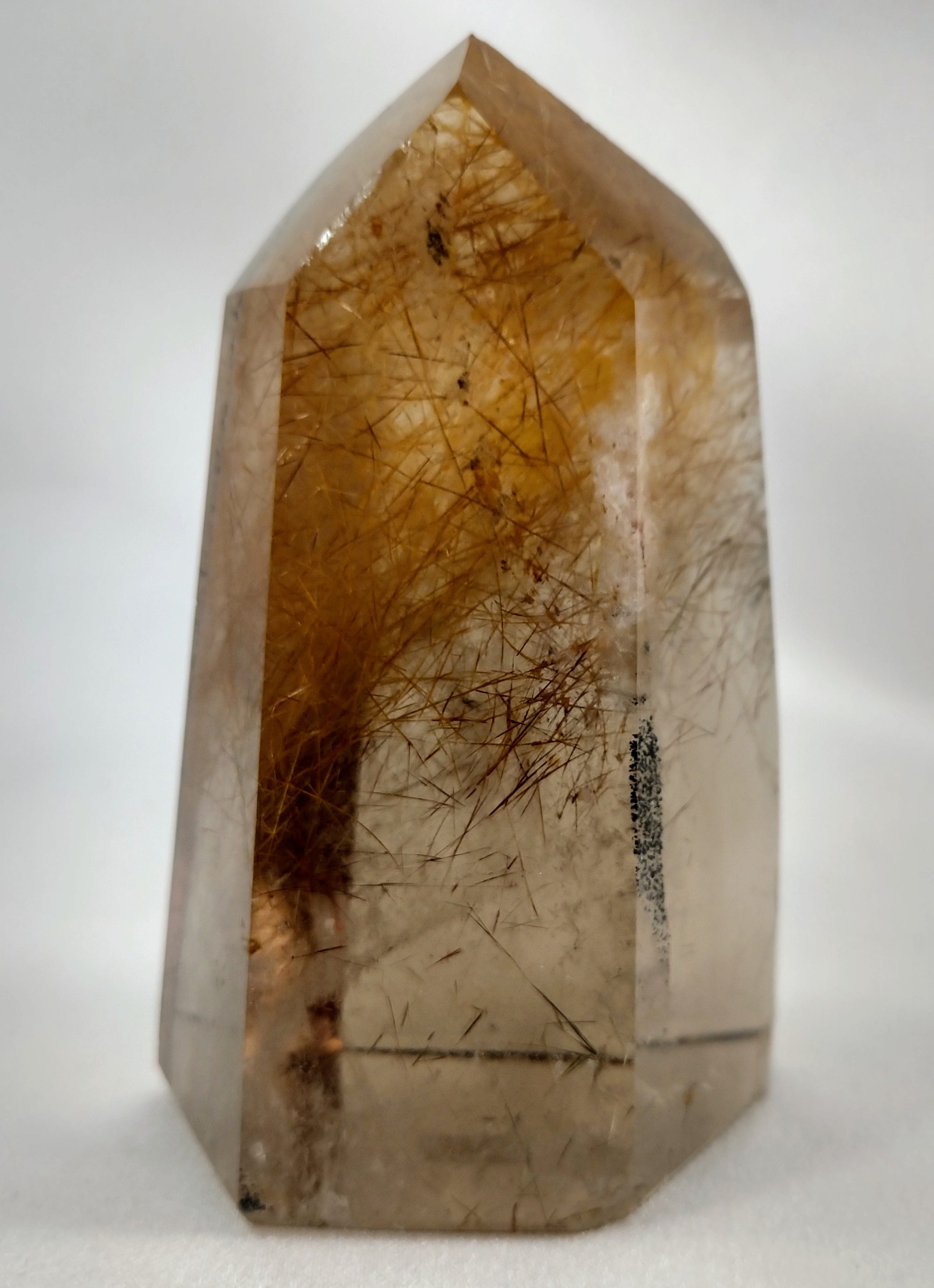 Rutilated Smoky Quartz Point