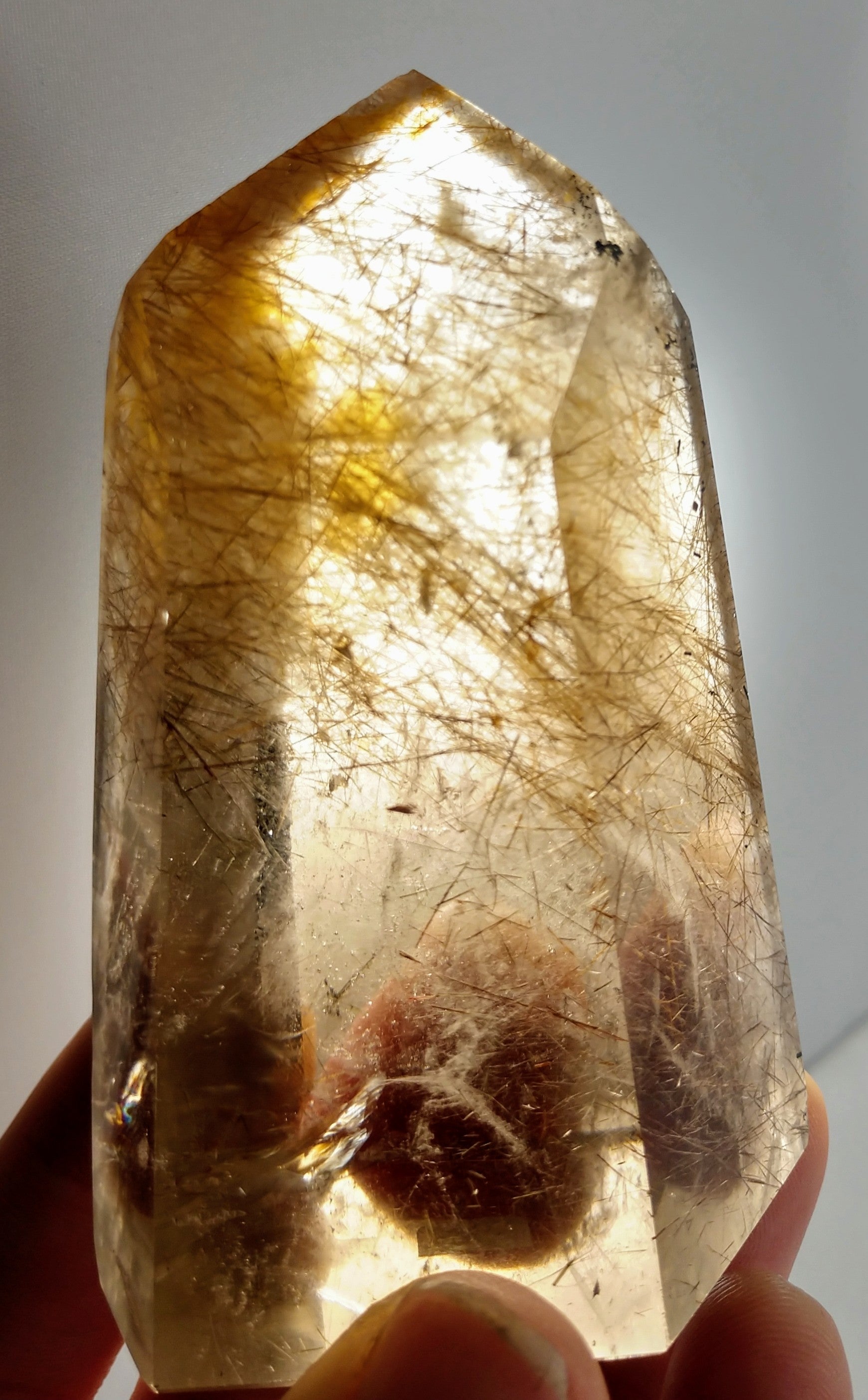 Rutilated Smoky Quartz Point