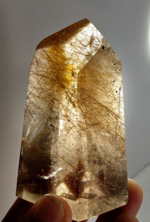 Rutilated Smoky Quartz Point