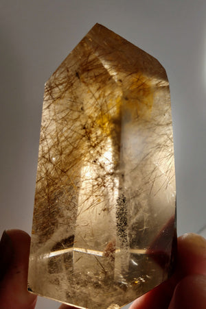 Rutilated Smoky Quartz Point