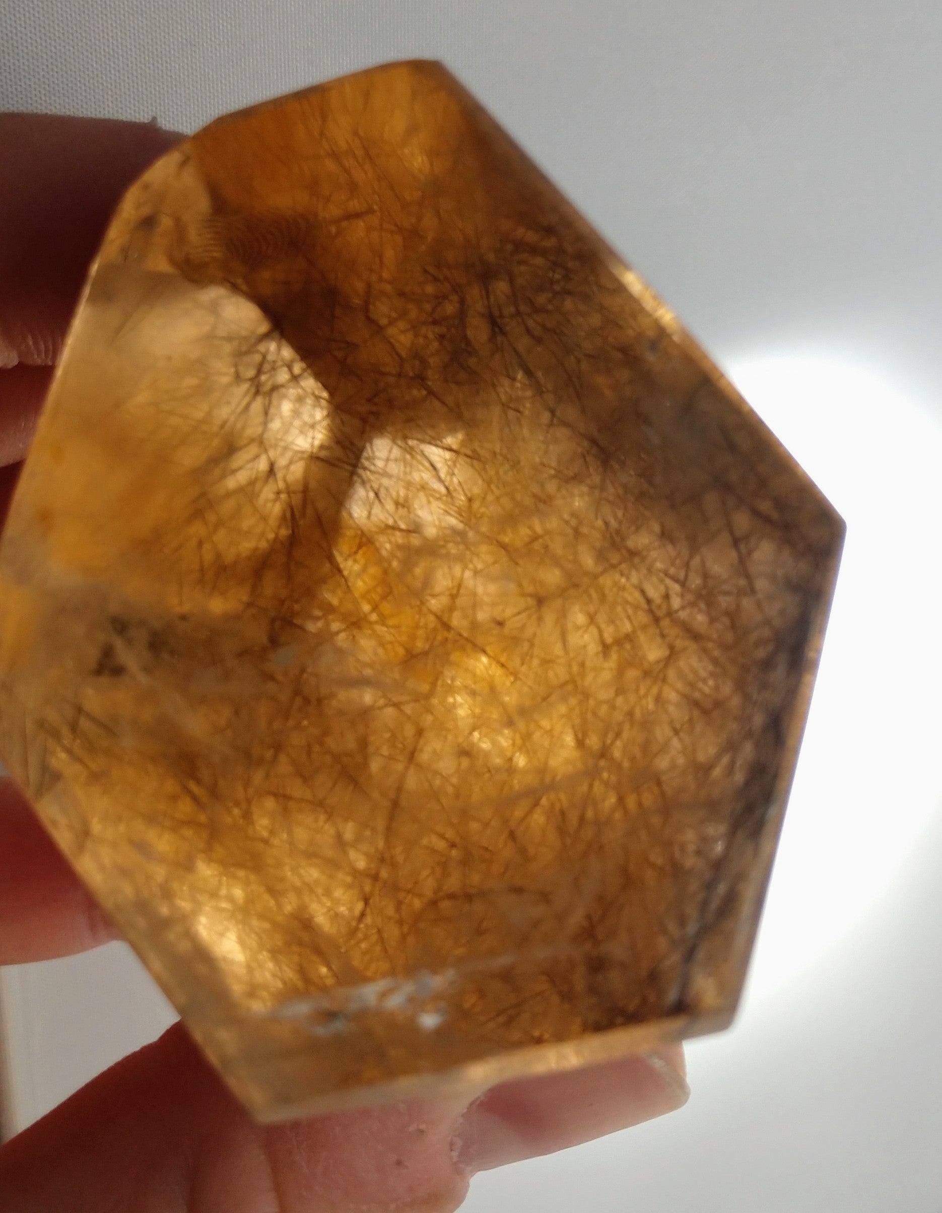 Rutilated Smoky Quartz Point