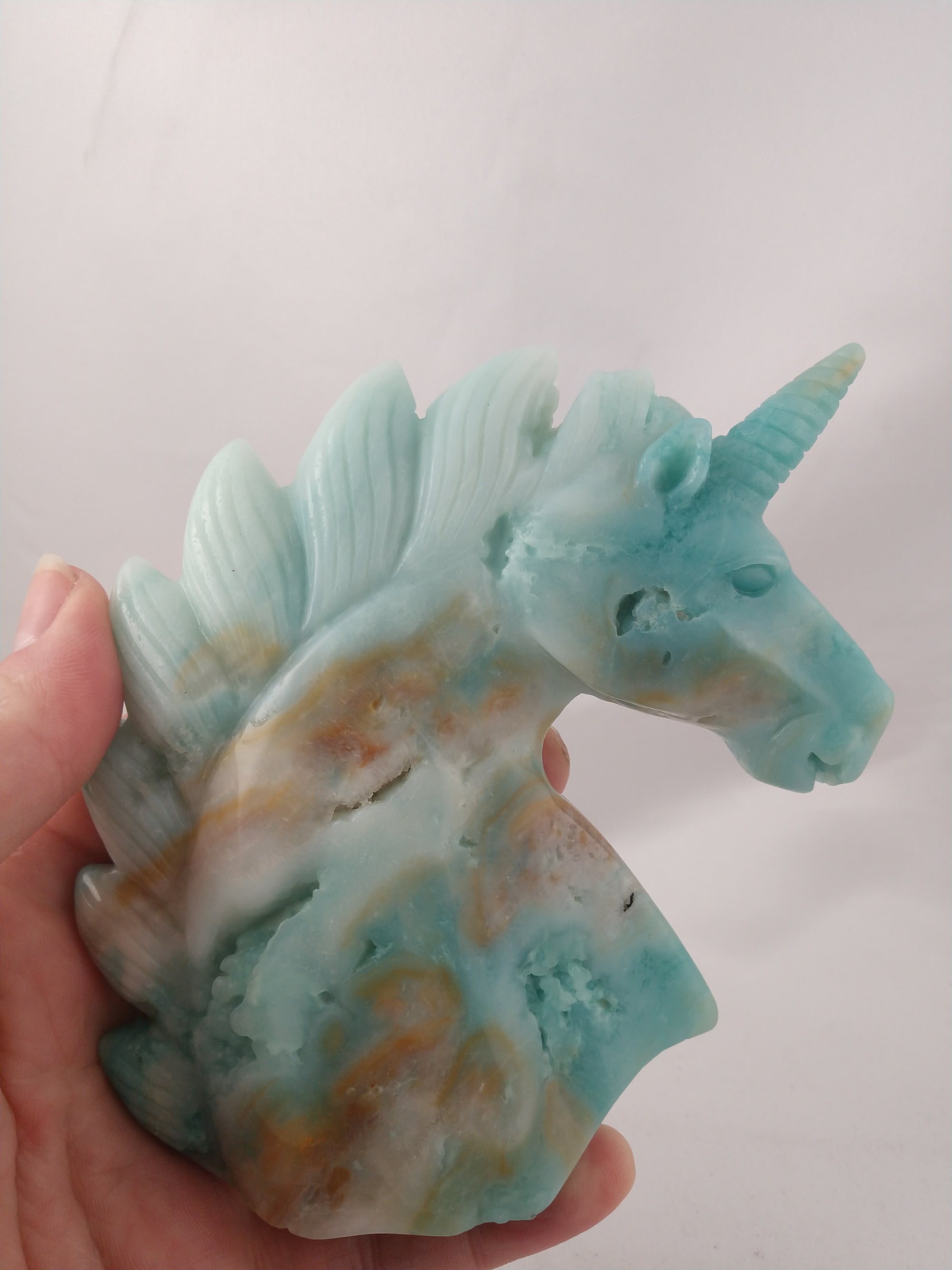 Amazonite Unicorn Carving