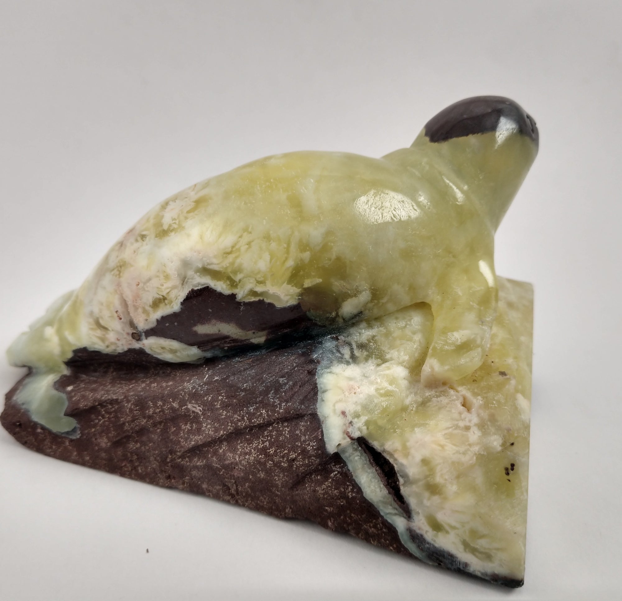 Prehnite Seal Carving
