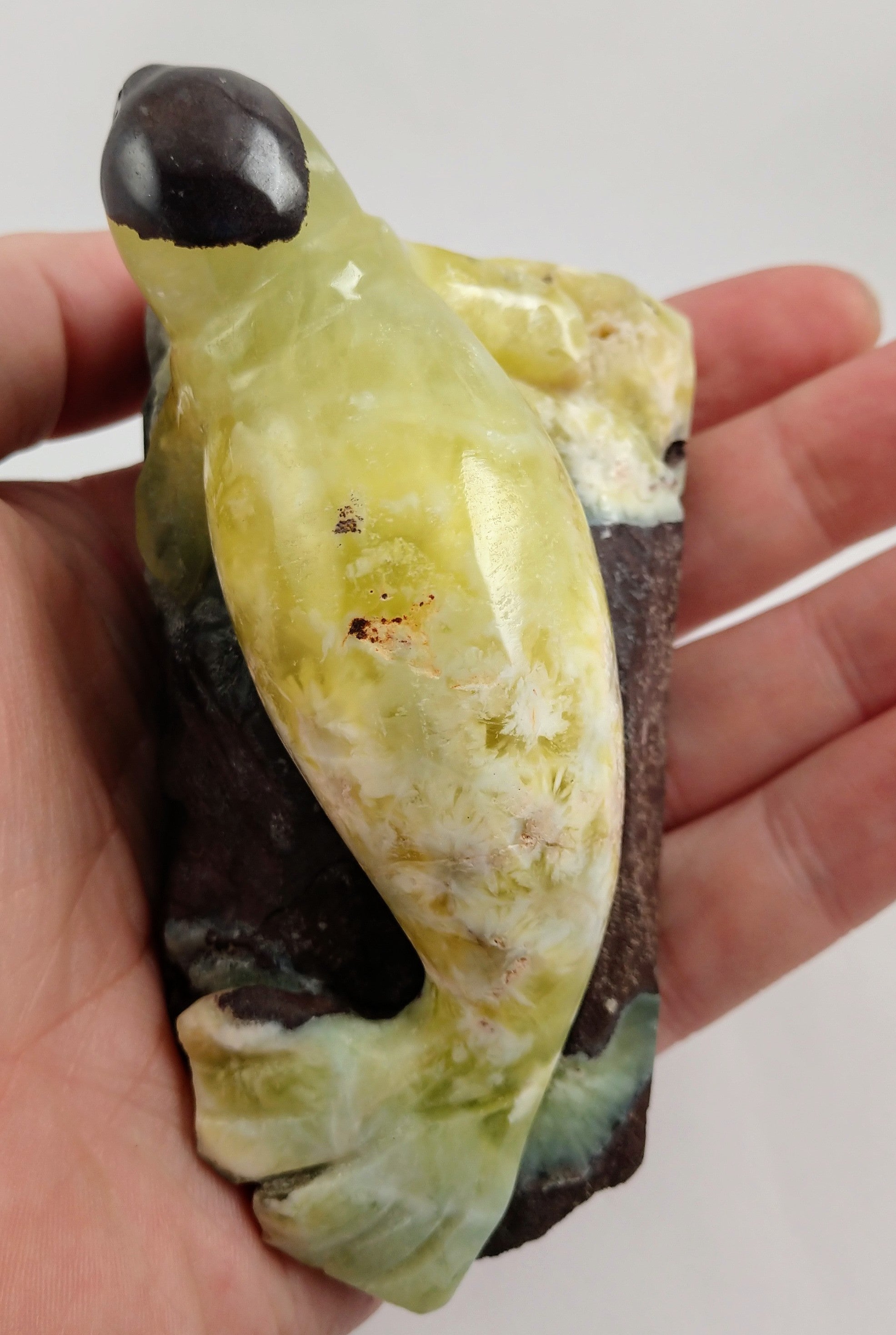 Prehnite Seal Carving
