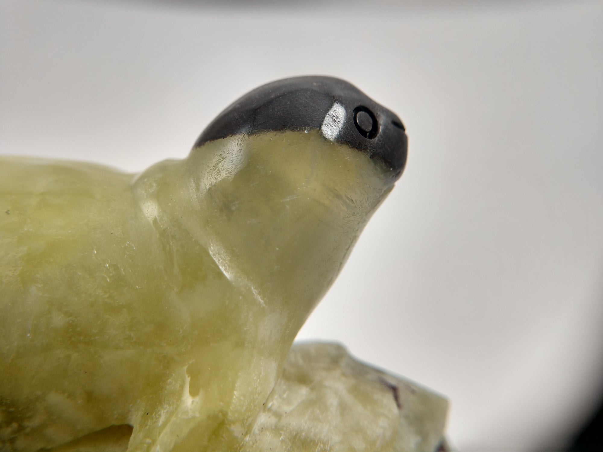 Prehnite Seal Carving
